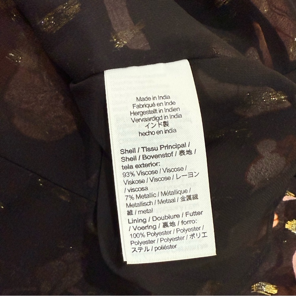 J Crew Collection Tie-Front Lurex Maxi in Floral - Picture 5 of 7